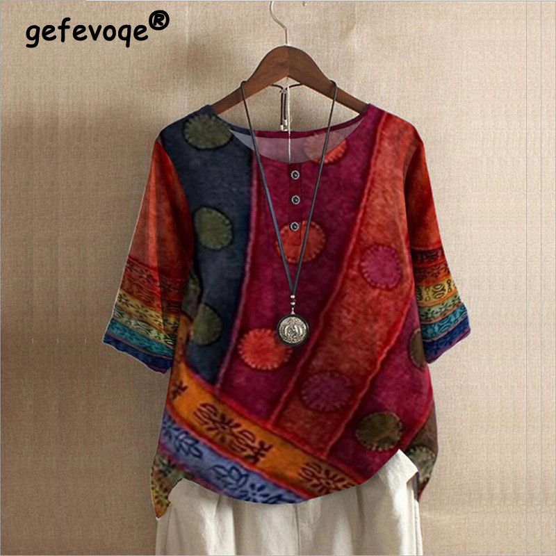 Ethnic Style Women's O-neck Di - огляд і ціна Ethnic Fashion Clothing