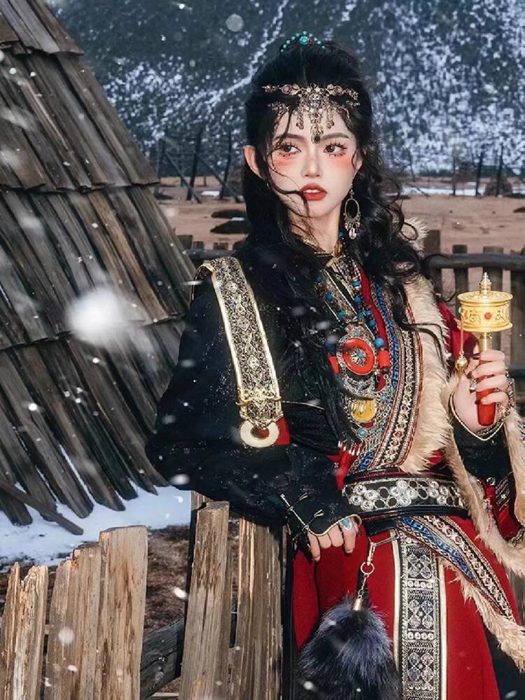 New Tibetan robe Tibet brigade - огляд і ціна Ethnic Fashion Clothing