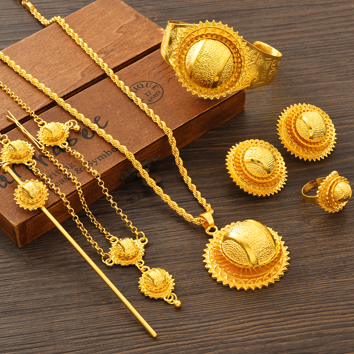 6pcs/set New Dubai 24K Gold Pl - огляд і ціна Ethnic Fashion In Dubai