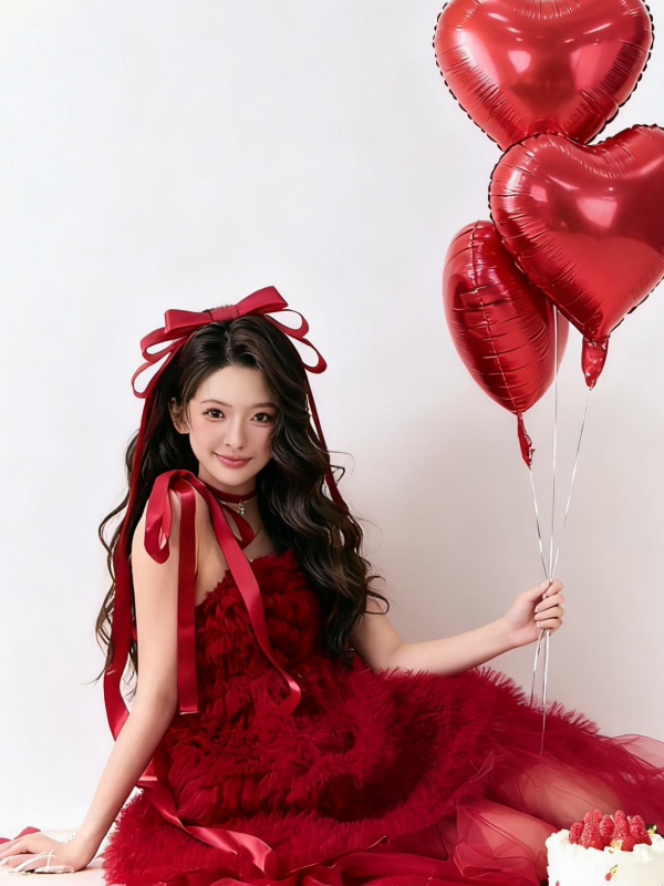 Red Tulle Skirt Artistic Birth - огляд і ціна Ethnic Fashion Clothing