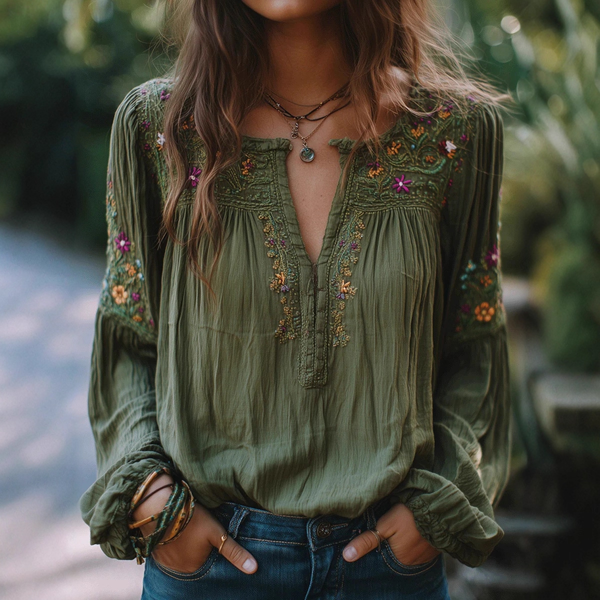 Ethnic Retro Boho Blouse for W - огляд і ціна Ethnic Fashion Clothing