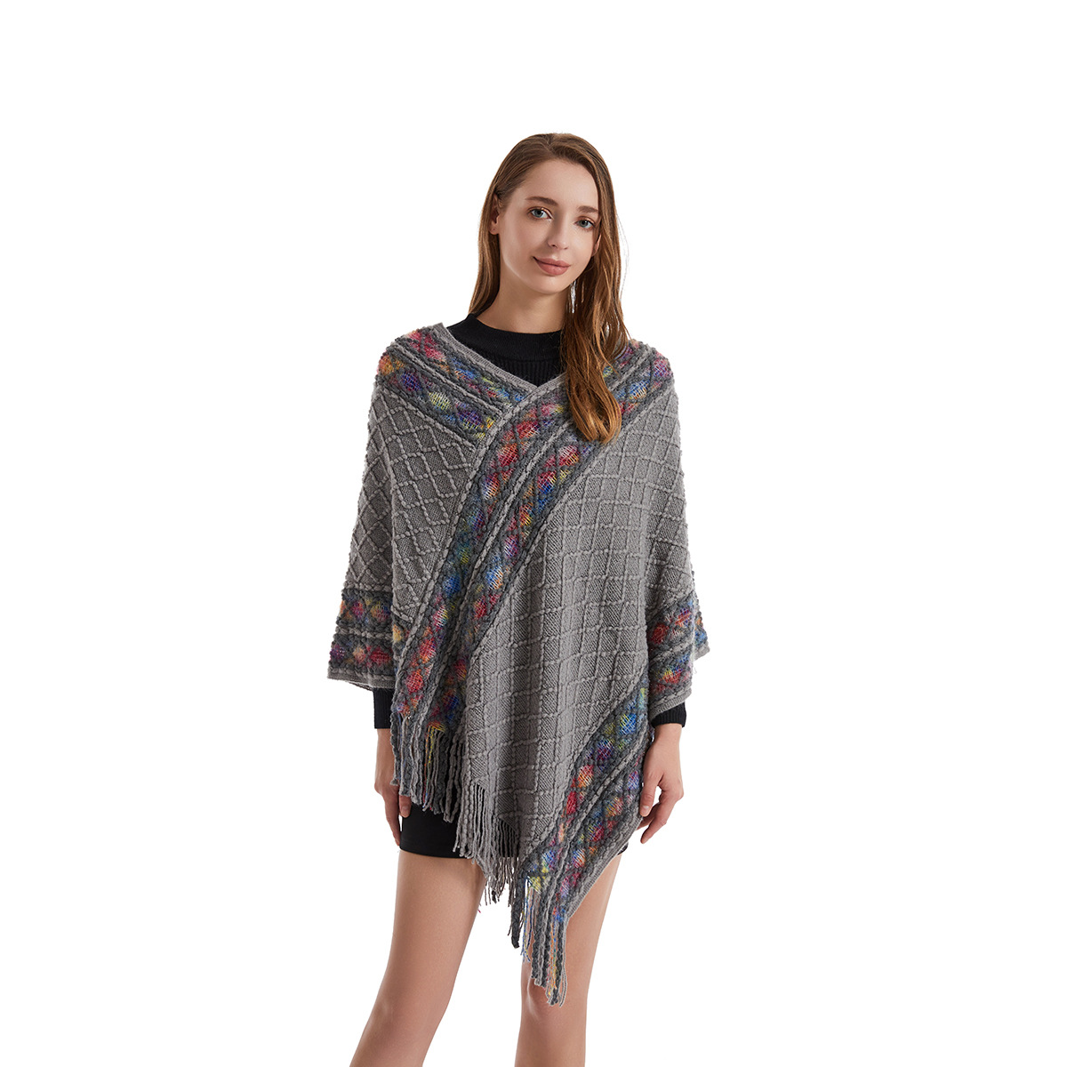 Women Spring Autumn Poncho Uni - огляд і ціна Ethnic Fashion For Ladies